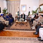 President Asif Ali Zardari in a meeting with Mr Ali Yousuf, Minister of Interior of Somalia, at Aiwan-e-Sadr
