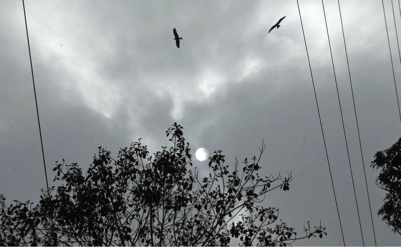Thick clouds hover over the sky of the provincial capital