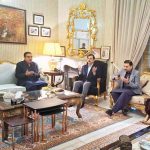 Chairman Senate Syed Yousuf Raza Gilani offering condolences to the bereaved family on the demise of former Chief Minister Of Punjab, Mian Manzoor Ahmed Wattoo