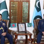 A high-level defence delegation led by Air Chief Marshal Hasan Mahmood Khan, Chief of the Air Staff, Bangladesh Air Force called on Air Chief Marshal Zaheer Ahmed Baber Sidhu, NI (M), HJ, Chief of Air Staff, Pakistan Air Force at Air Headquarters