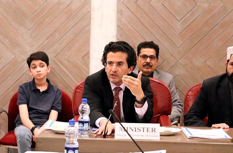 Federal Minister for Petroleum Ali Pervaiz Malik briefing the National Assembly Standing Committee on Petroleum