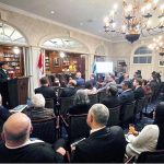 High Commissioner Muhammad Saleem addressing the Albany Club Toronto