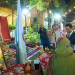 First Lady and Member of the National Assembly Bibi Aseefa Bhutto Zardari, along with Provincial Minister for Health Dr. Azra Fazal Pechuho, formally inaugurates the Annual Flower Show: Arts, Science and Cultural Exhibition 2026 at H.M. Khoja Garden