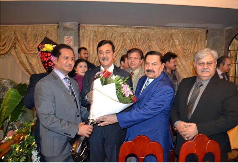 A splendid dinner reception was organized in honor of Syed Yousuf Raza Gilani, Chairman of the Senate of Pakistan, who arrived in the United States with his delegation to participate in the annual United Nations events