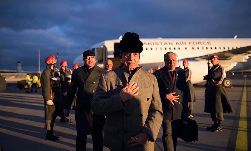 Prime Minister Muhammad Shehbaz Sharif arrives in Vienna on his two-day official visit to Austria